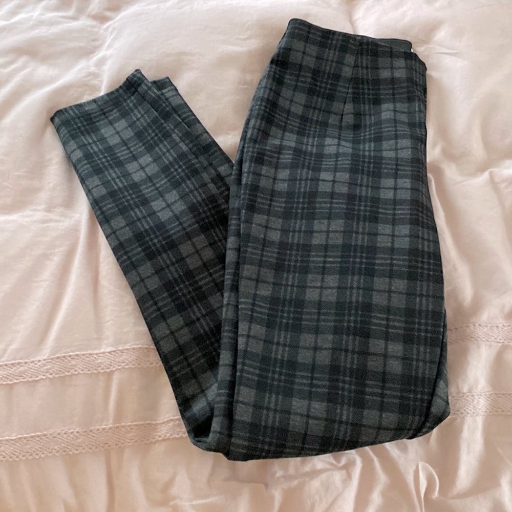 Calvin Klein black/gray plaid pants